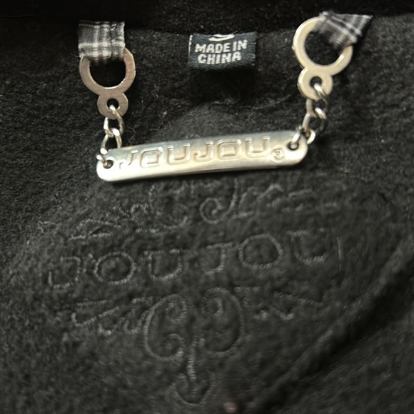 Jou jou size small black double button sash pea coat - Picture 2 of 2